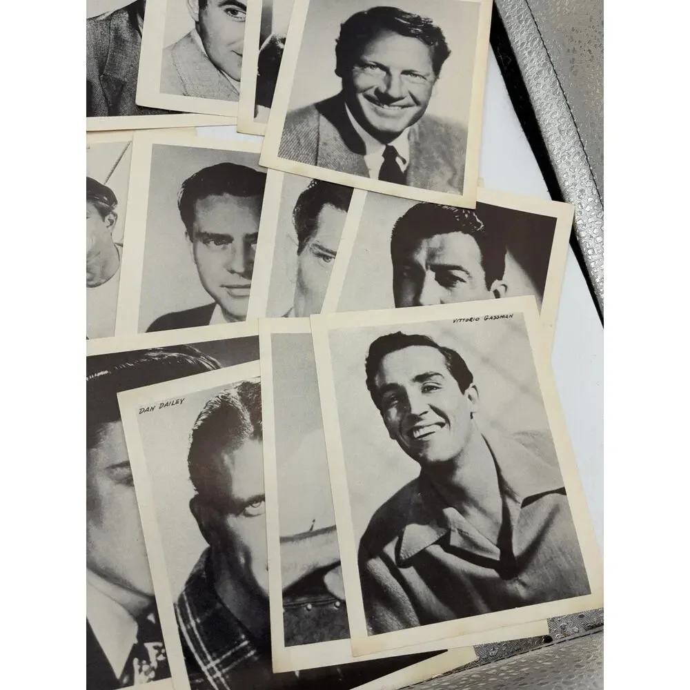 Vintage Hollywood Leading Men Arcade Card Lot – 37 Golden Age Movie Stars